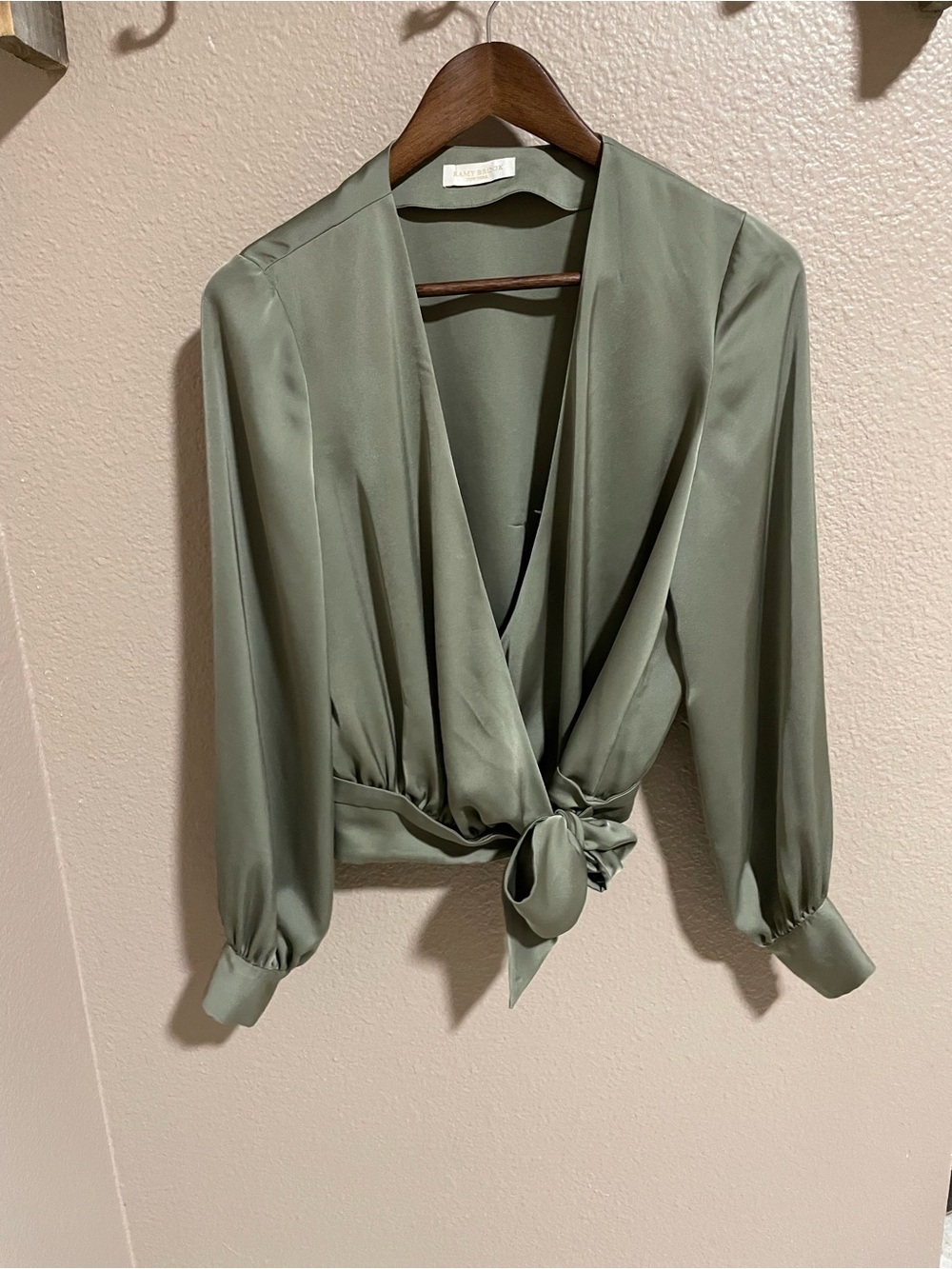 Ramy Brook Olive Tie-Front Blouse